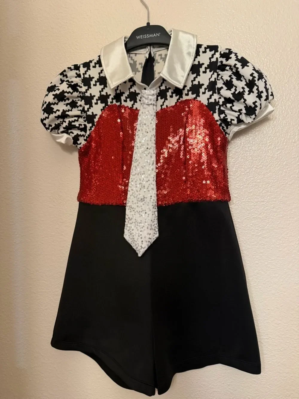 WEISSMAN Dance Costume suit tux menswear plaid houndstooth Jump Jive Wai 8534 LC